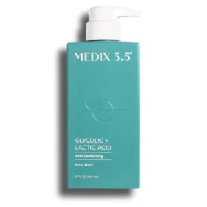Medix 5.5 glycolic lactic acid body wash – exfoliating skin