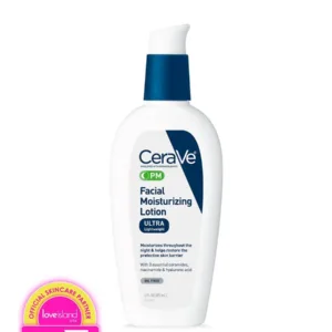 CeraVe PM Facial Moisturizing Lotion – Niacinamide & Ceramides Night Lotion for Hydration & Barrier Repair