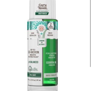 GuruNanda Dual-Chamber Mouthwash – Whitening & Fresh Breath Oral Rinse